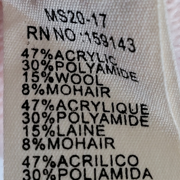 FRNCH Paris V-Neck Pointelle Women's Cardigan Sweater Pink Size Small NWT - Picture 10 of 10